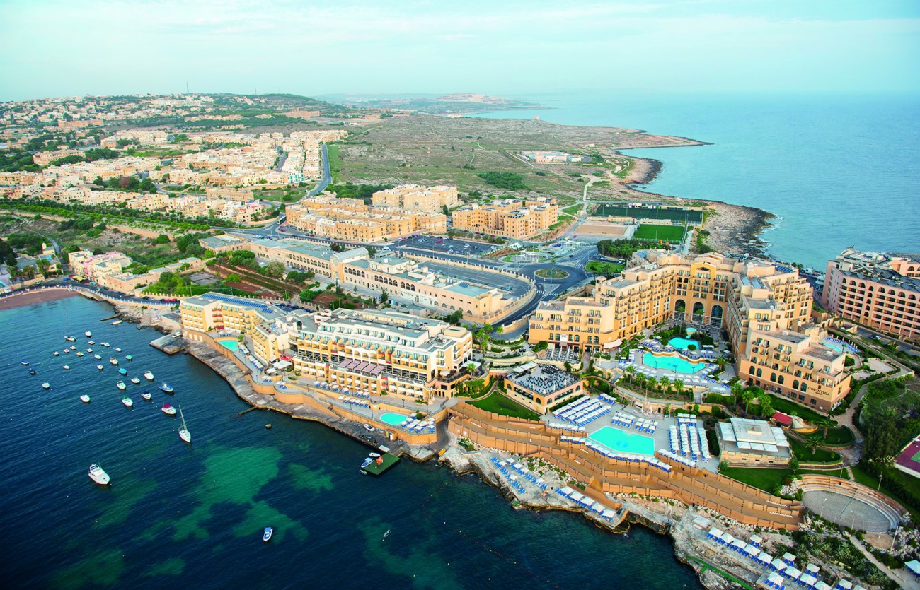 Corinthia St George’s Bay Luxury 5 Star Seafront Hotel in Malta
