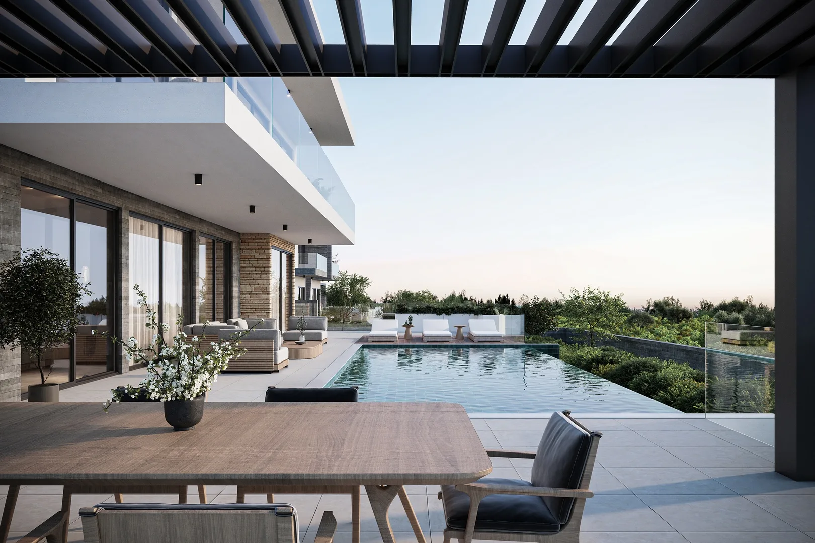 Luxury Villas for Sale with Sea View and Private Pool & Modern Design in area of Tala, Paphos, Cyprus