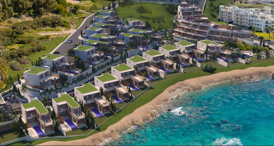 Luxury 4-bedroom beachfront Villa for Sale in Gated Complex  with Club House and Wellness Resort in Paphos, Cyprus