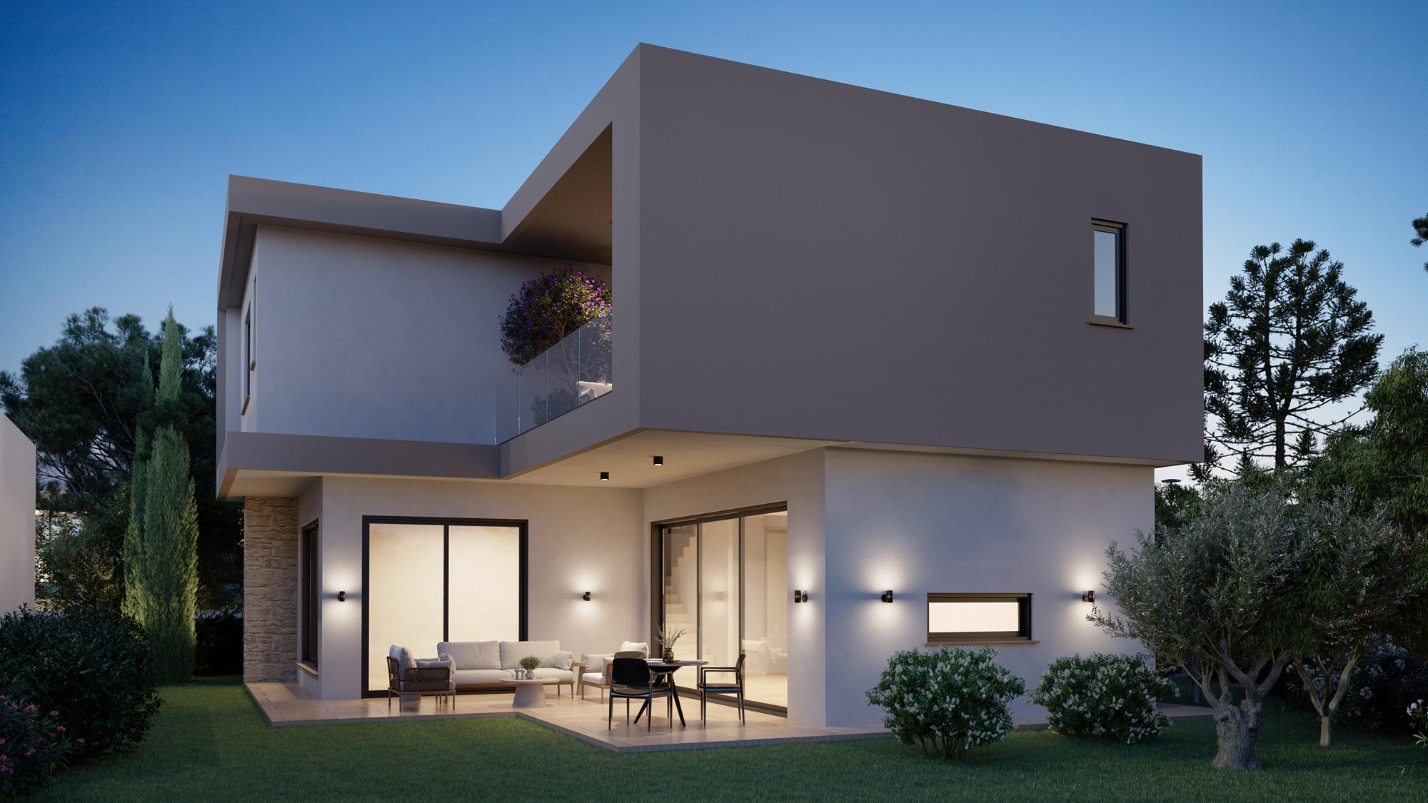 Luxury 3-Bedroom House with Private Garden for Sale, Limassol, Cyprus with Spacious Verandas & Contemporary Design